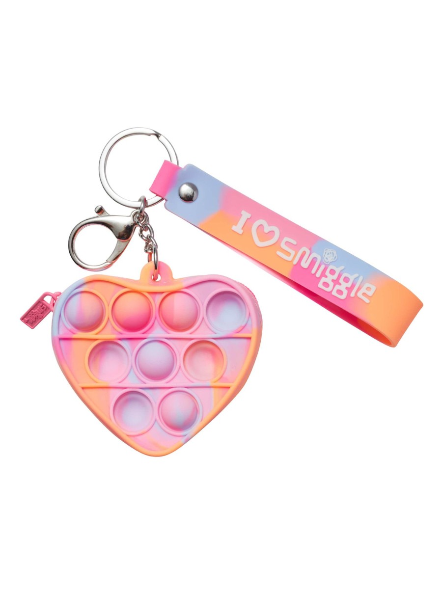 Tech & Toys Smiggle Popem Popit Poppies | Heart Poppies Pouch Keyring