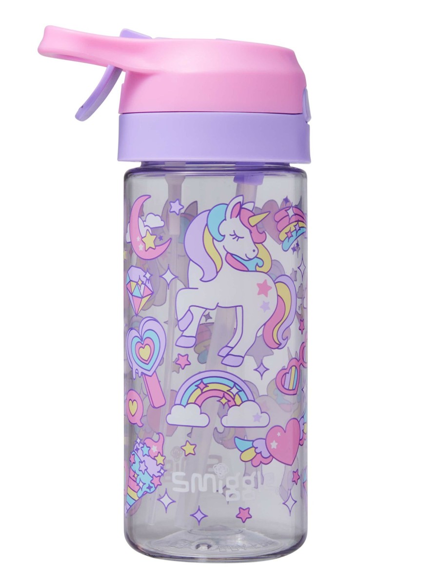 Food & Drink Smiggle Plastic Drink Bottles | Hali Junior Flip Top Spritz Plastic Drink Bottle 440Ml