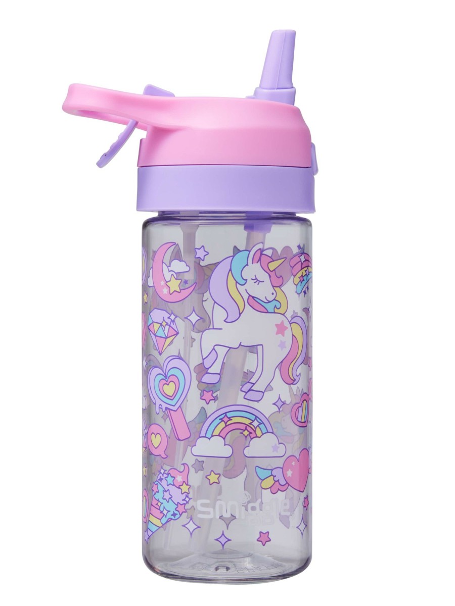 Food & Drink Smiggle Plastic Drink Bottles | Hali Junior Flip Top Spritz Plastic Drink Bottle 440Ml