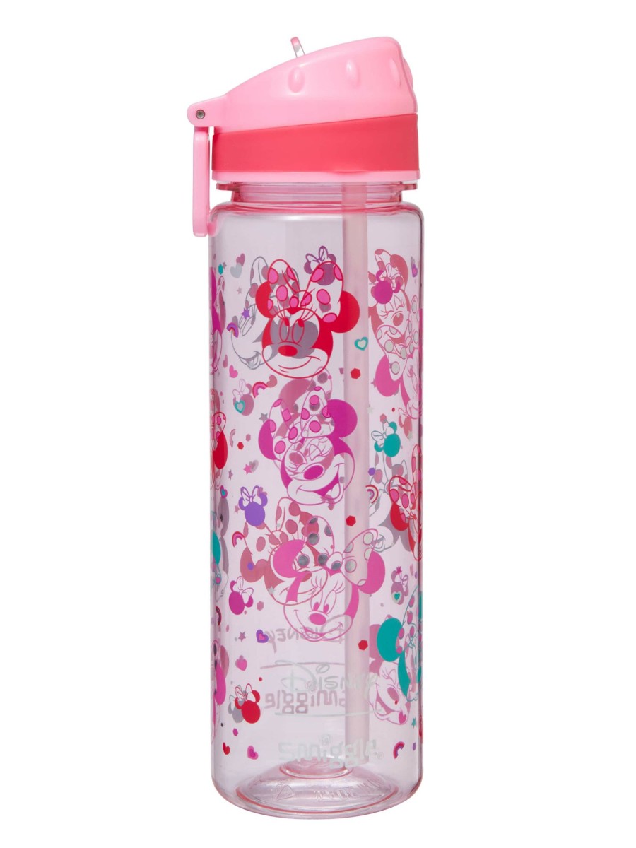 Food & Drink Smiggle Plastic Drink Bottles | Minnie Mouse Drink Up Plastic Drink Bottle 650Ml