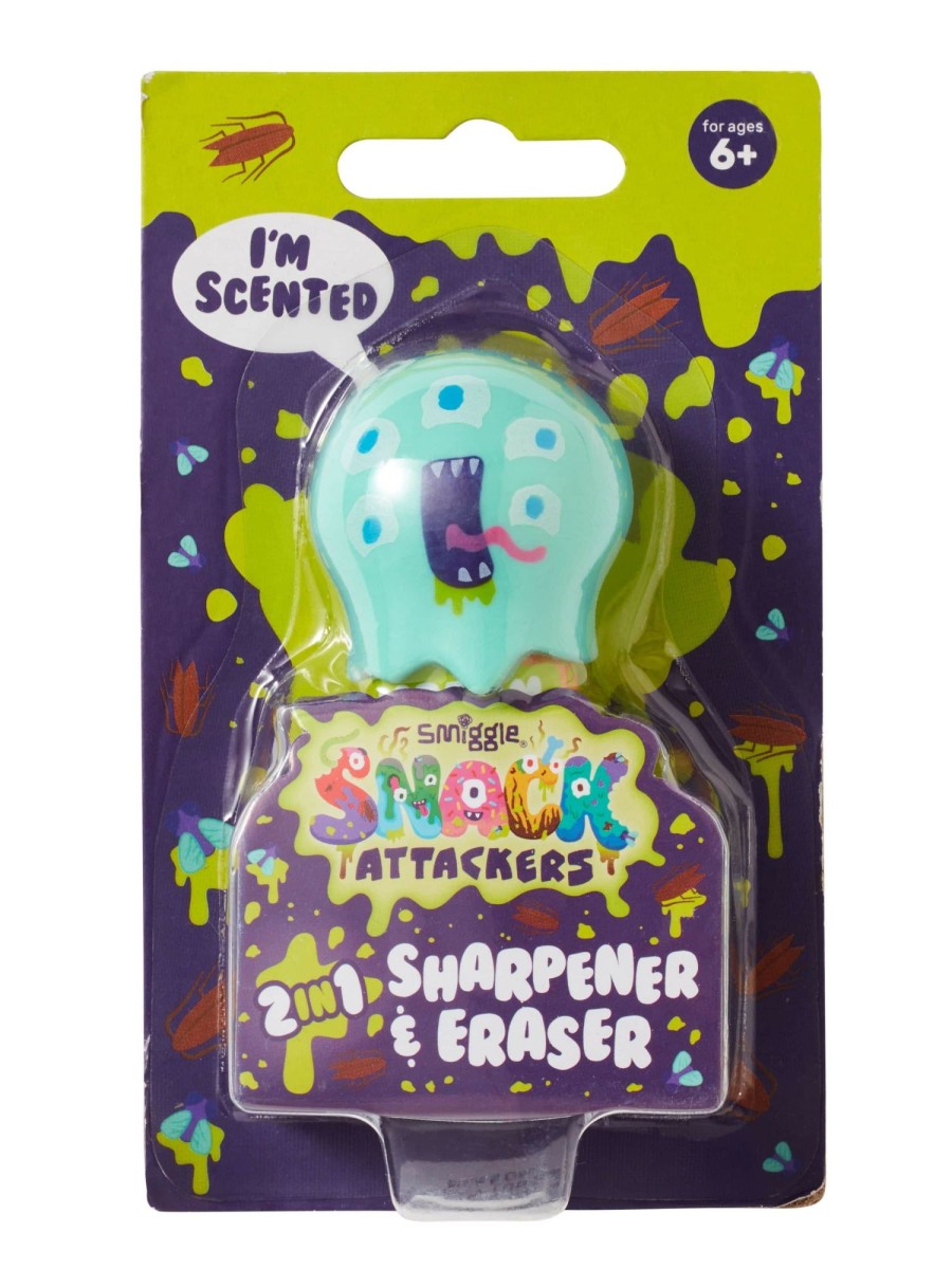 Stationery Smiggle Erasers, Rulers & Supplies | Snack Attackers Sharpener