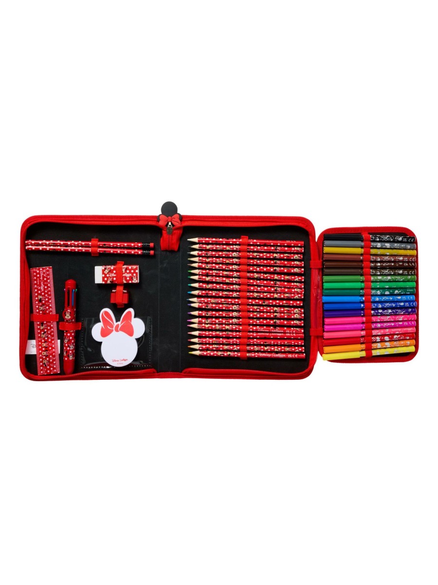 Stationery Smiggle Filled Pencil Cases | Minnie Mouse Zip It Stationery Gift Pack