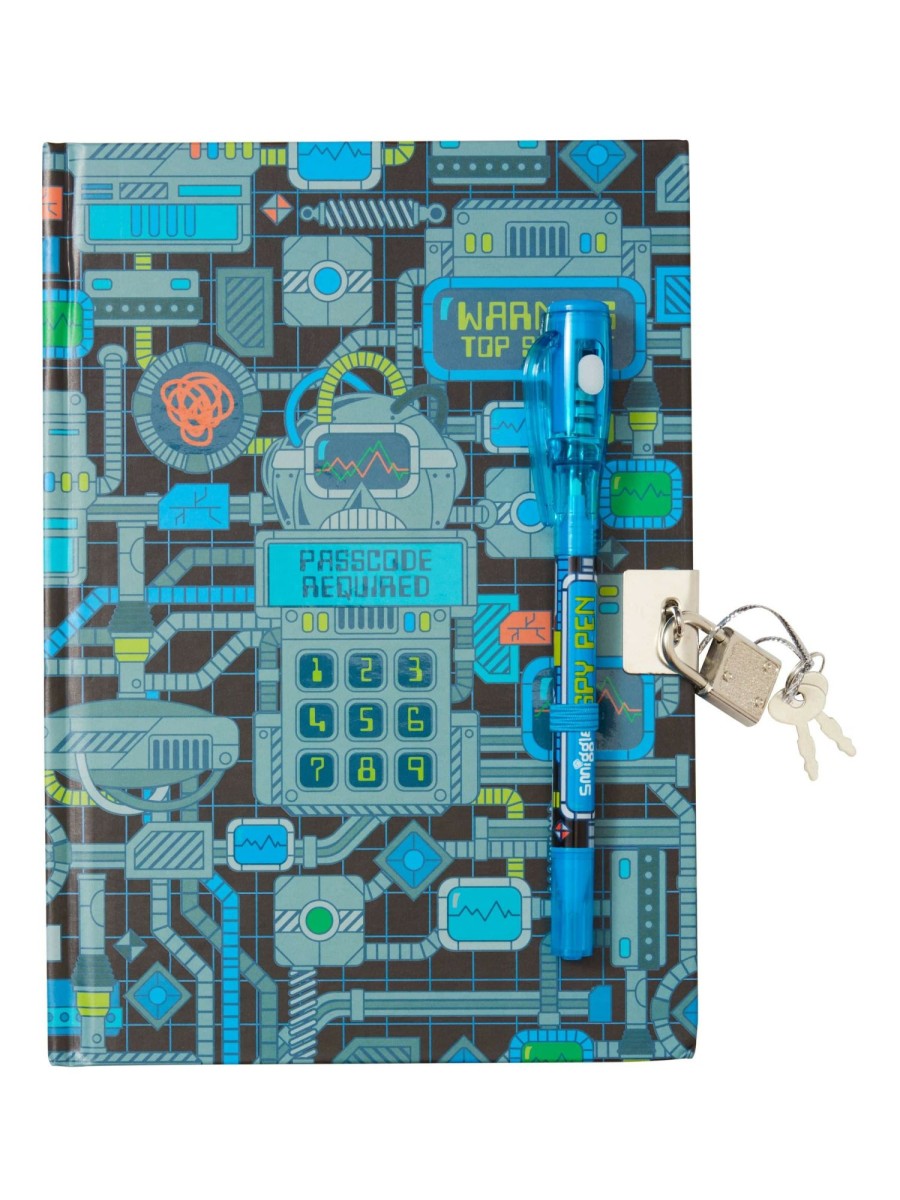 Stationery Smiggle Notebooks | Secret A5 Lockable Notebook With Spy Pen