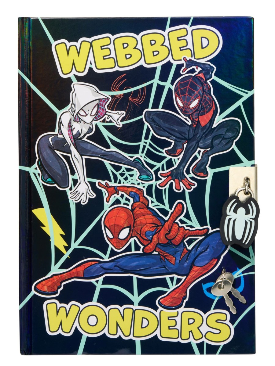 Stationery Smiggle Notebooks | Spider-Man A5 Lockable Notebook