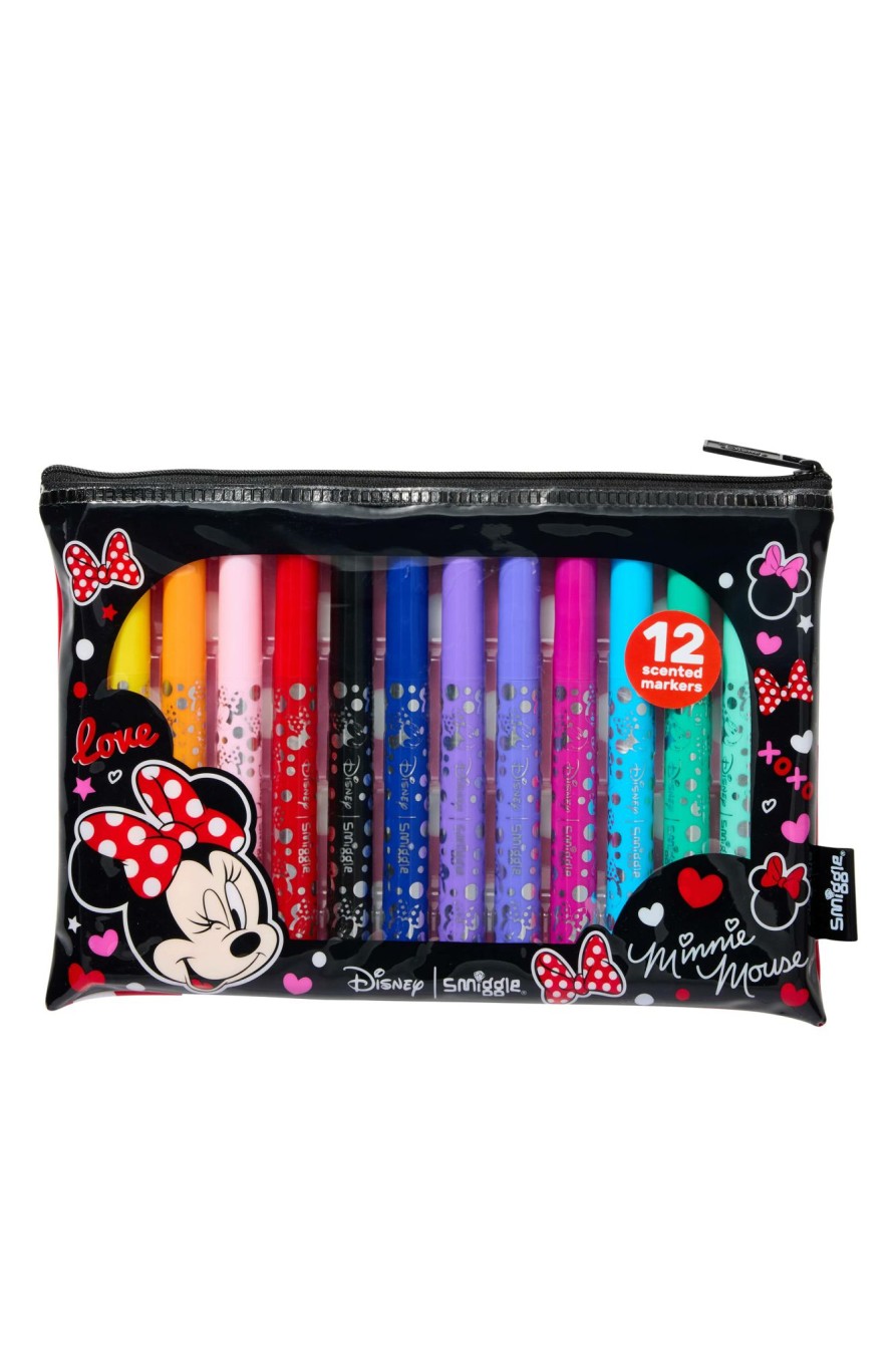 Stationery Smiggle Filled Pencil Cases | Minnie Mouse Scented Markers X12