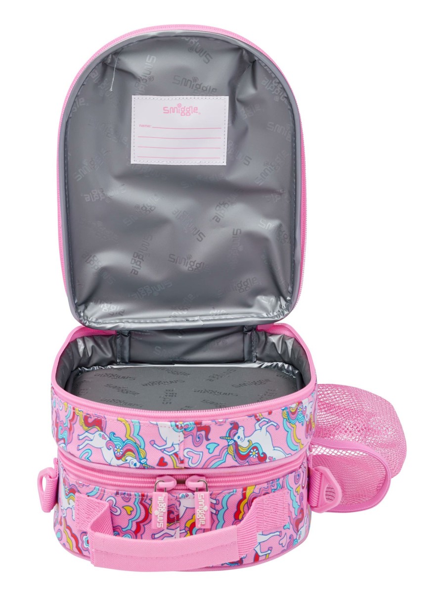 Food & Drink Smiggle Hardtop Lunchboxes | Wild Side Hardtop Curve Lunchbox With Strap