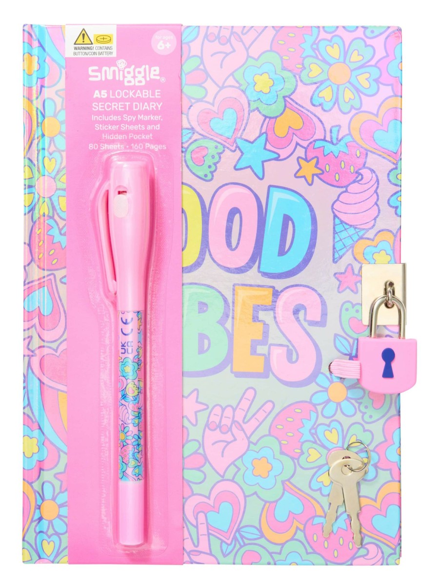 Stationery Smiggle Notebooks | A5 Lockable Notebook With Spy Pen