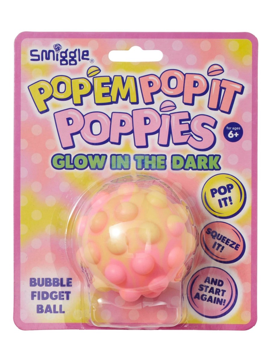 Tech & Toys Smiggle Soft Toys | Popem Popit Poppies Glow In The Dark Fidget Ball