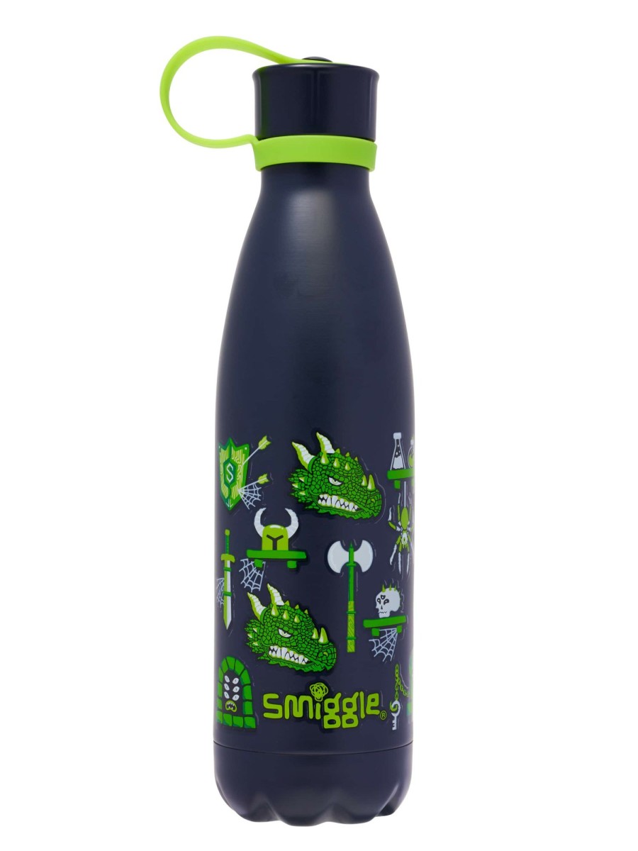 Food & Drink Smiggle Insulated Stainless Steel Drink Bottles | Hi There Wonder Insulated Steel Drink Bottle With Strap 500Ml