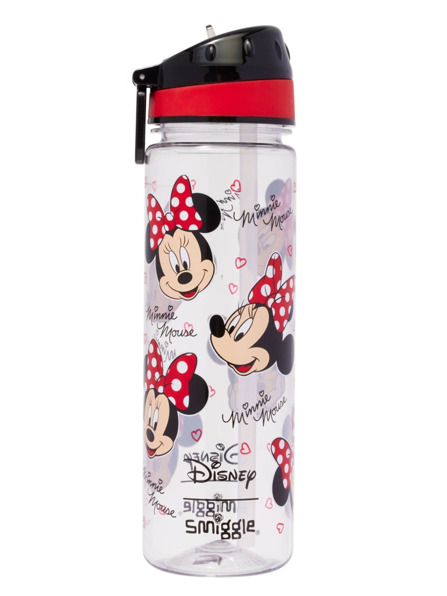 Food & Drink Smiggle Plastic Drink Bottles | Minnie Mouse Plastic Drink Up Bottle 650Ml