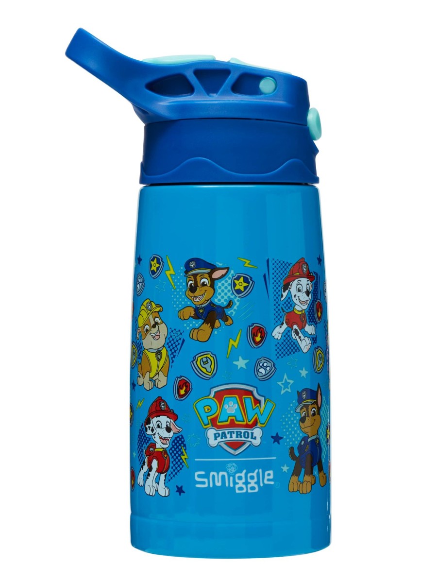 Food & Drink Smiggle Preschool Drink Bottles | Paw Patrol Junior Insulated Stainless Steel Drink Bottle With Flip Spout 400Ml