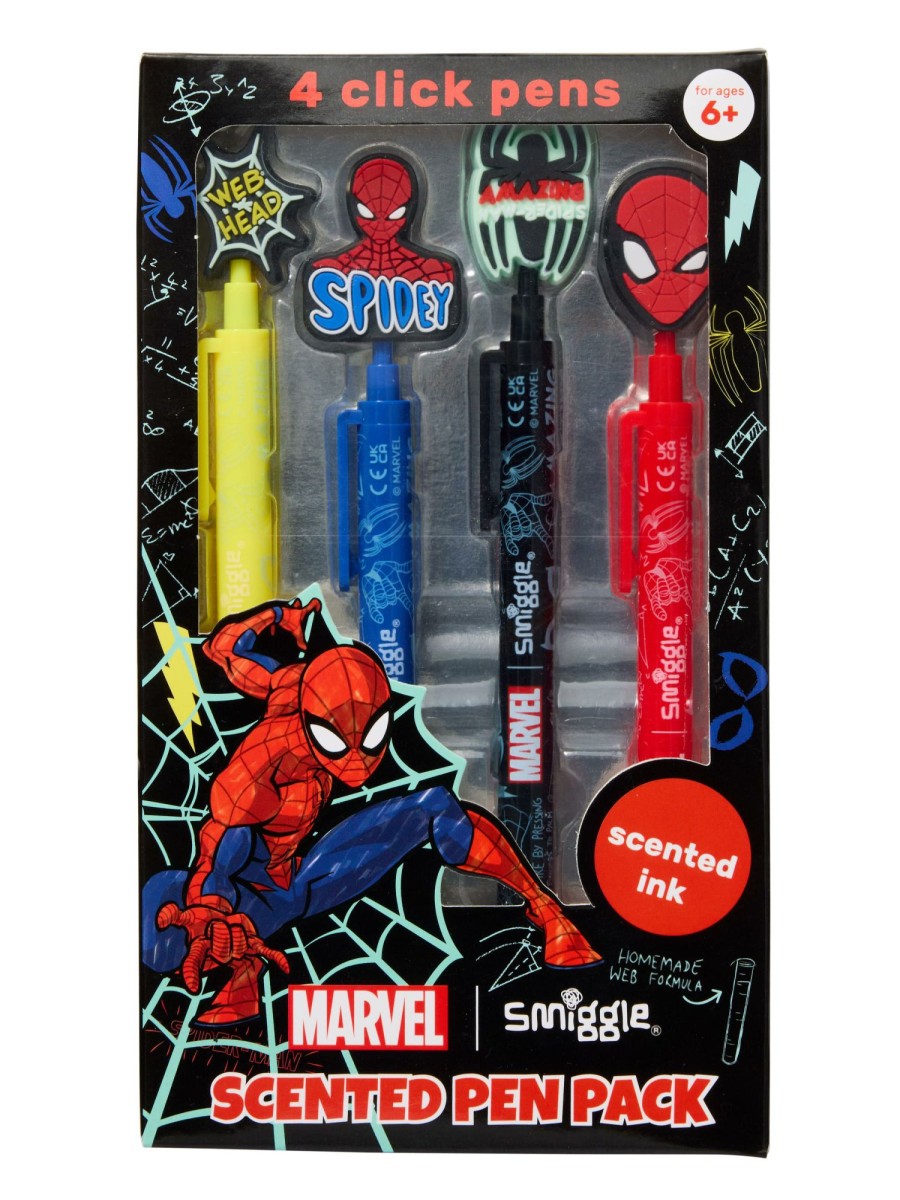 Stationery Smiggle Pens & Markers | Spider-Man Pen Pack X 4