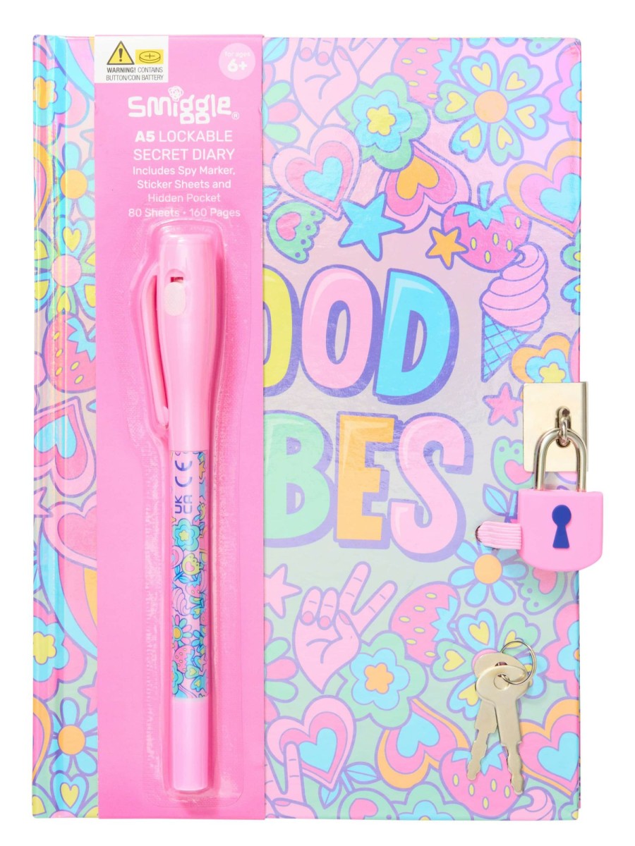 Stationery Smiggle Notebooks | A5 Lockable Notebook With Spy Pen