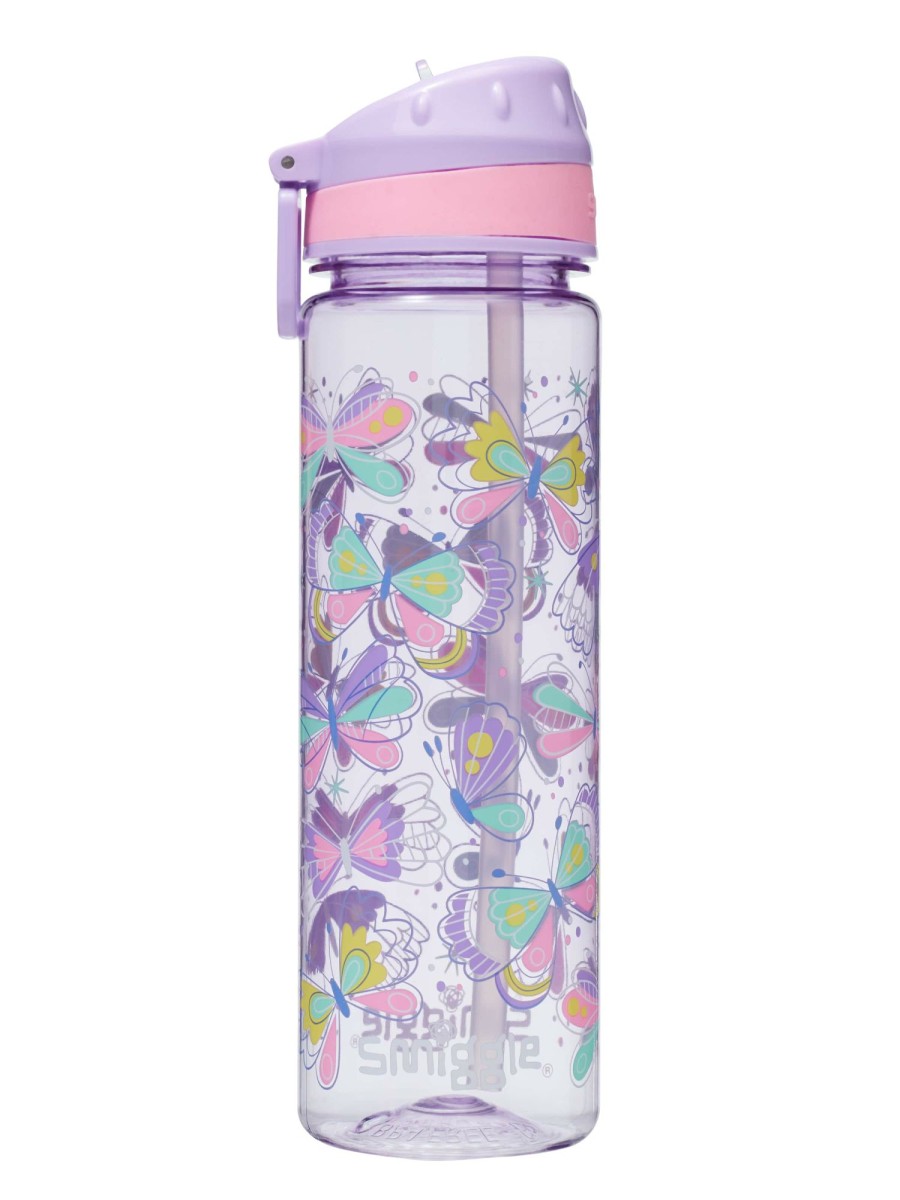 Food & Drink Smiggle Plastic Drink Bottles | Flutter Drink Up Plastic Drink Bottle 650Ml