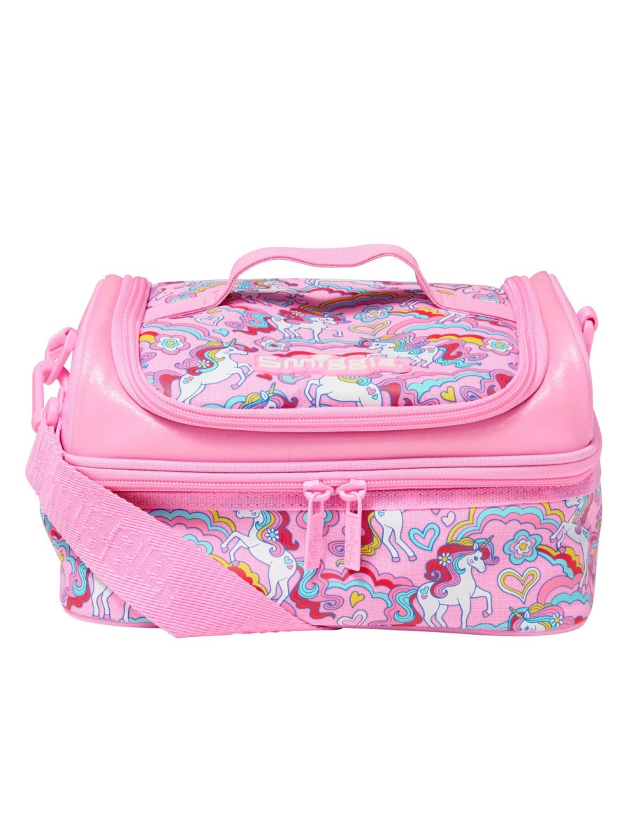 Food & Drink Smiggle Double Decker Lunchboxes | Wild Side Large Double Decker Lunchbox With Strap