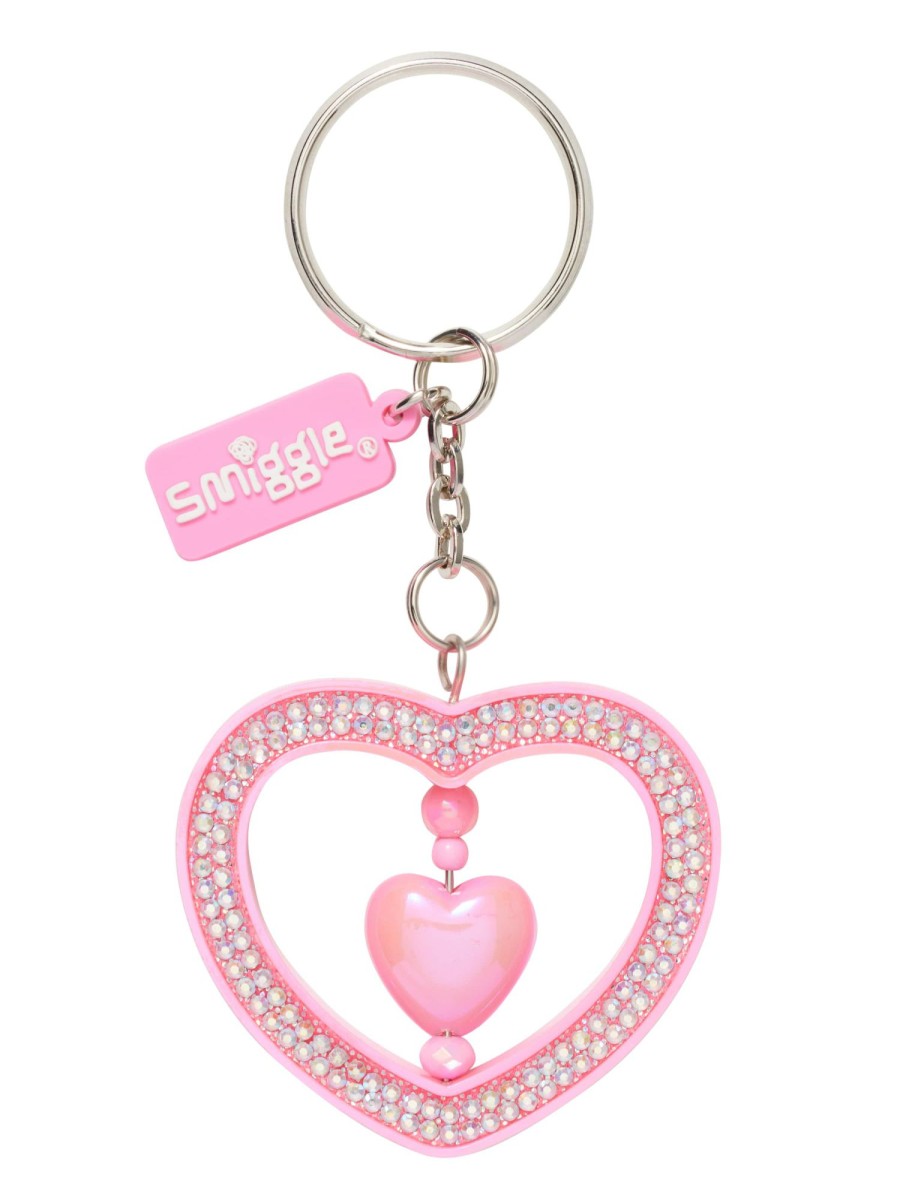 Bags Smiggle Novelty Keyrings | Heart Spin Keyring