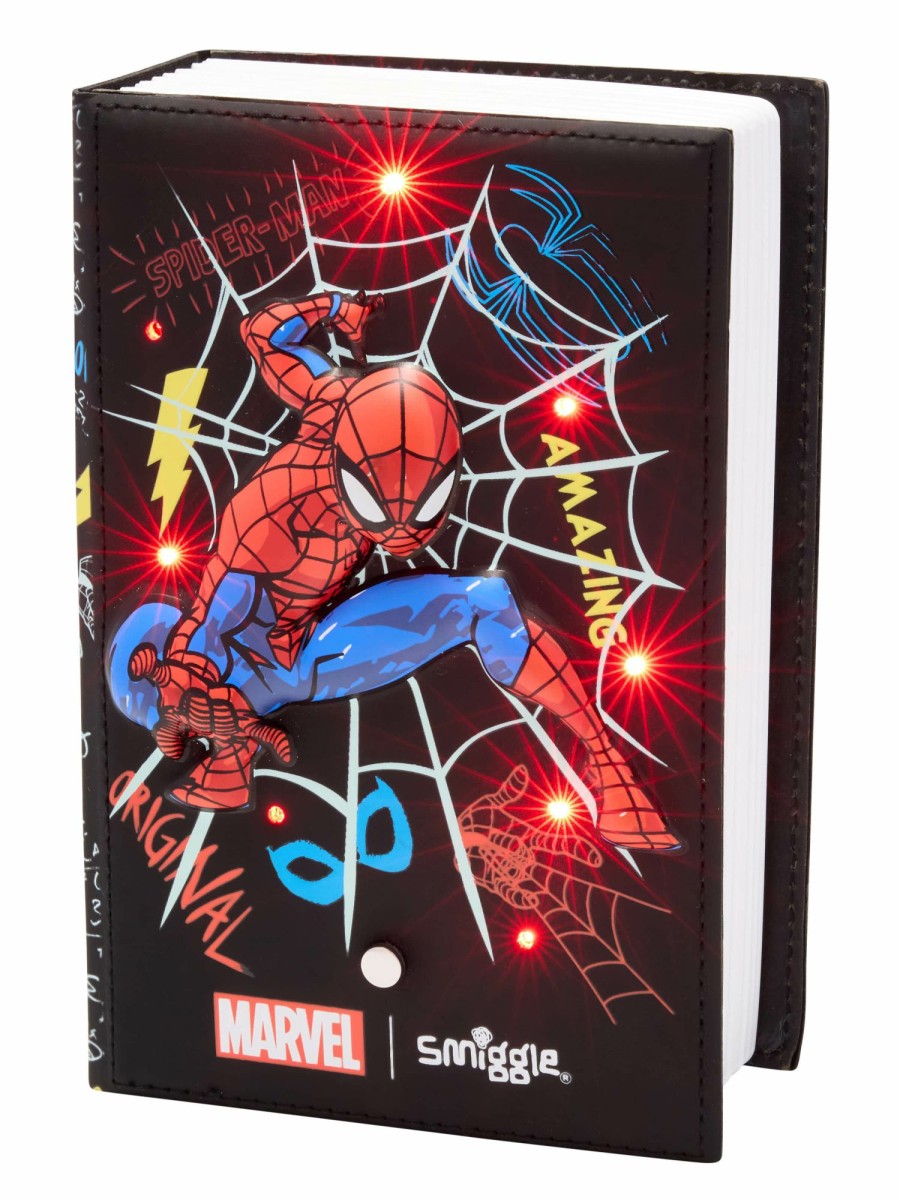 Tech & Toys Smiggle Moneybox Safes | Spider-Man Light Up Booksafe