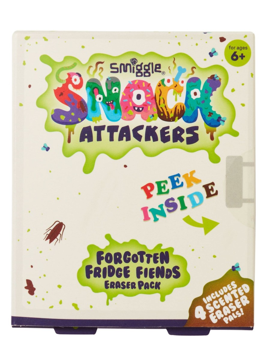 Stationery Smiggle Stationery Gift Packs | Snack Attackers Eraser Pack X4